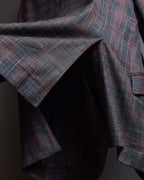 "Tex Teq" Gradient check pattern tailored jacket