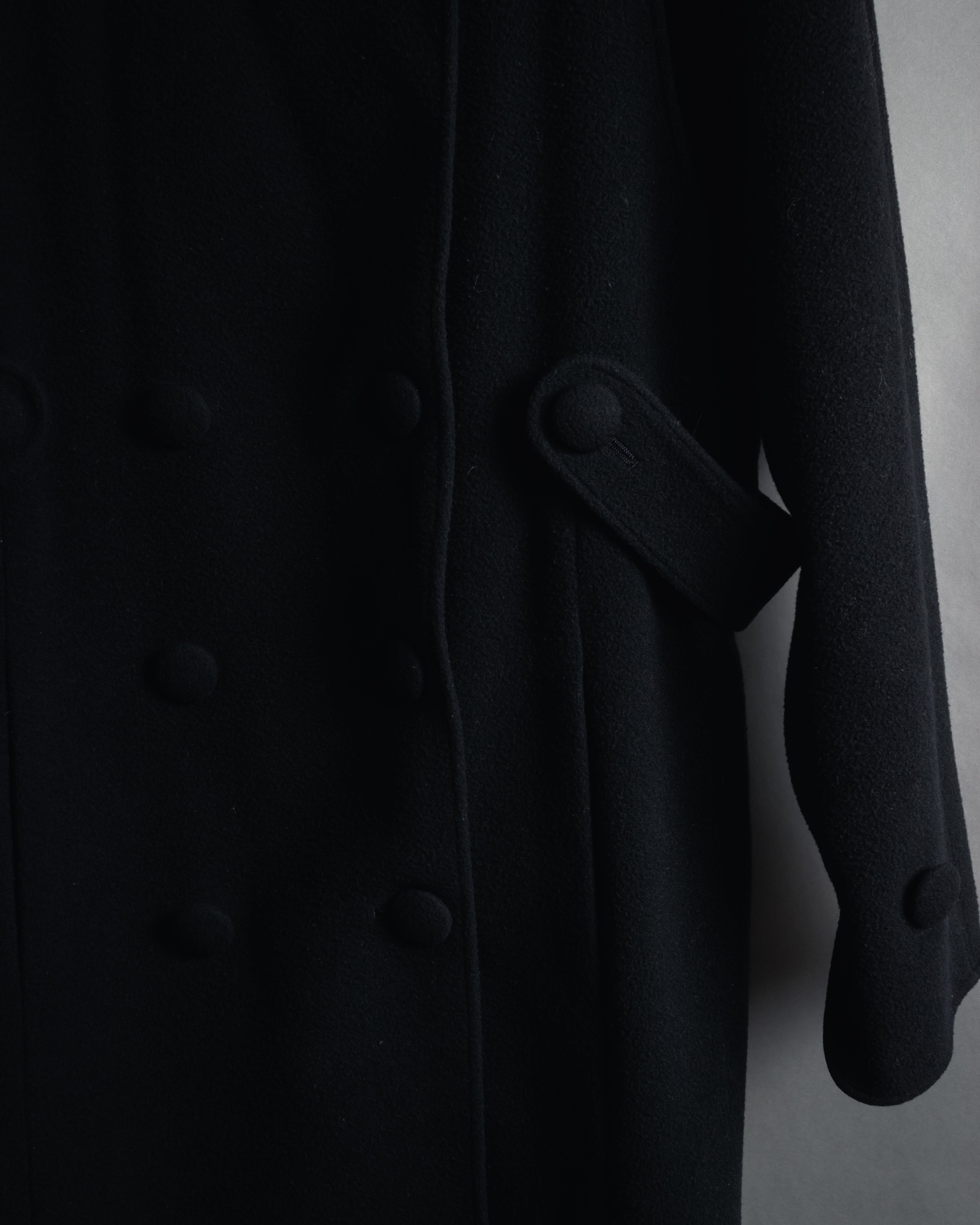 "Karl Lagerfeld" 80's-90's Round collar curvaceous coat