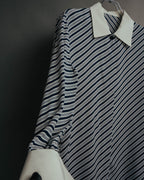 "Christian Dior" 80's-90's Striped silk blouse