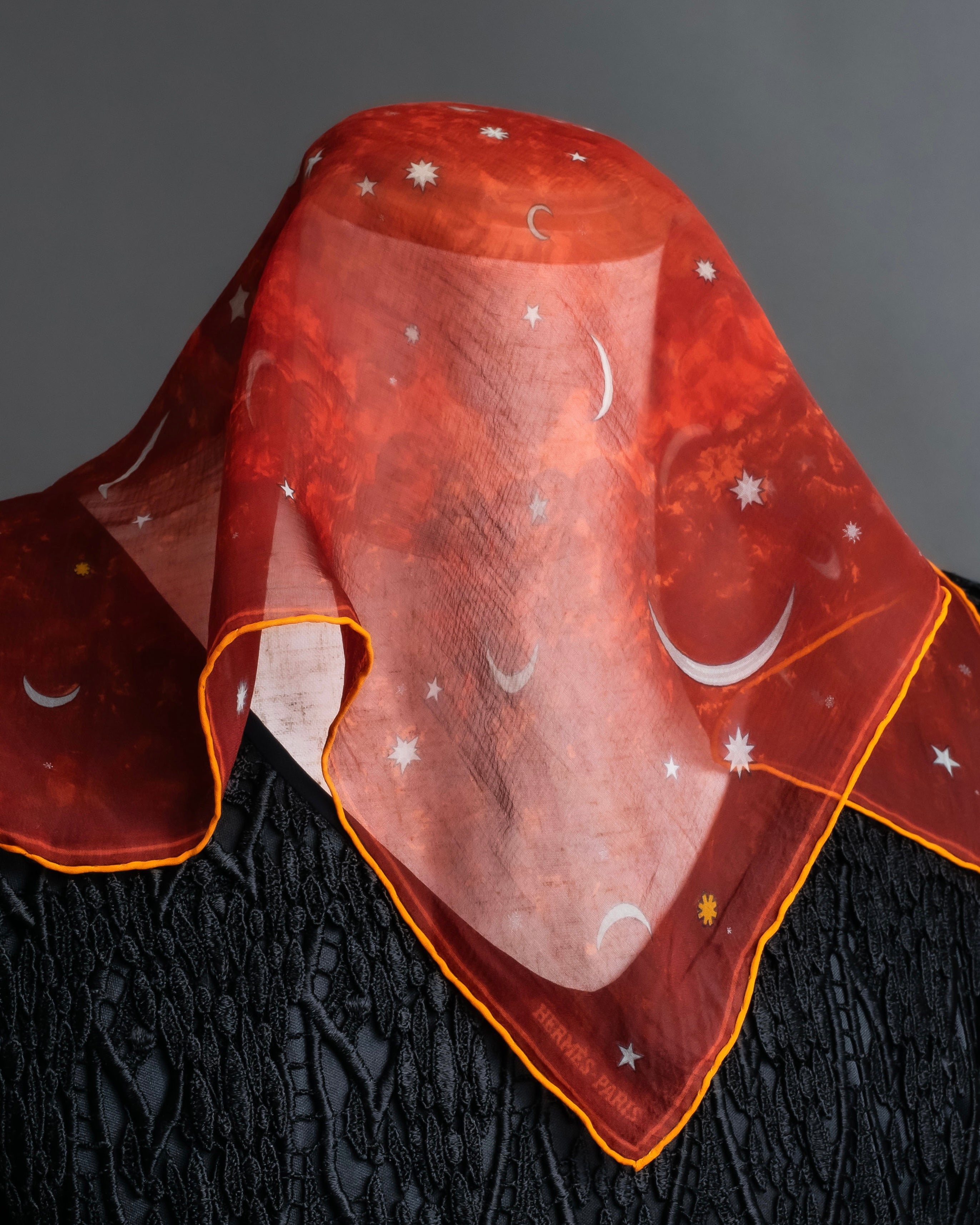 "HERMES" Celestial motif petit carre scarf