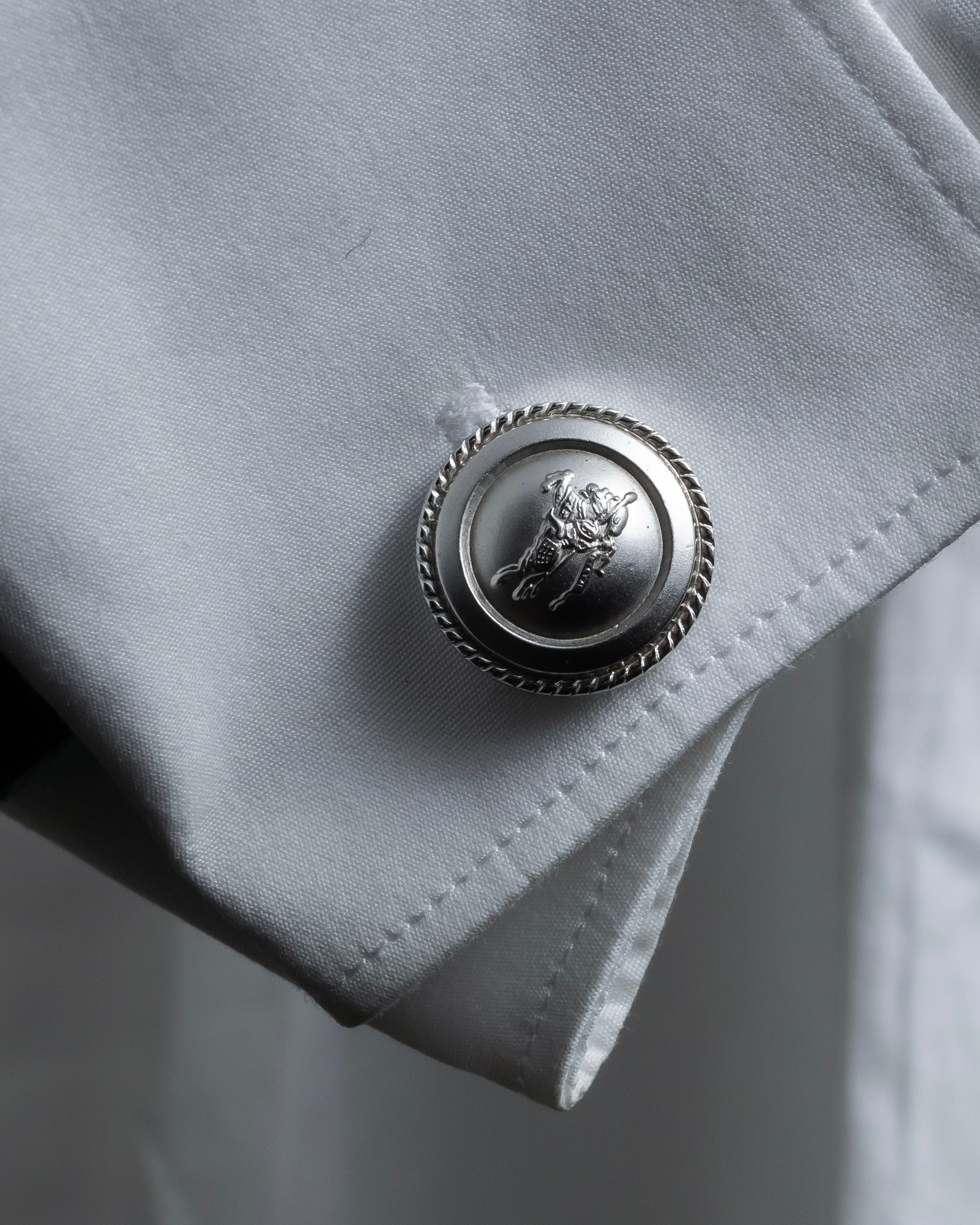"BURBERRYS" Equestrian Knight engraved silver cufflinks