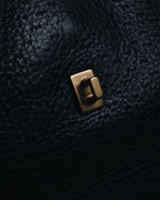 “Salvatore Ferragamo” Pebbled leather gancini hobo shoulder bag