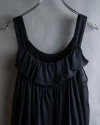 "FENDI" Gathered frill design sleeveless dress