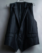 "DOLCE & GABBANA" Pattern switching peak lapel gilet