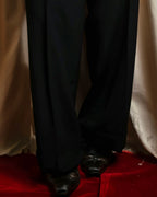 "JEAN PAUL GAULTIER FEMME"
 High-waisted straight draping slacks