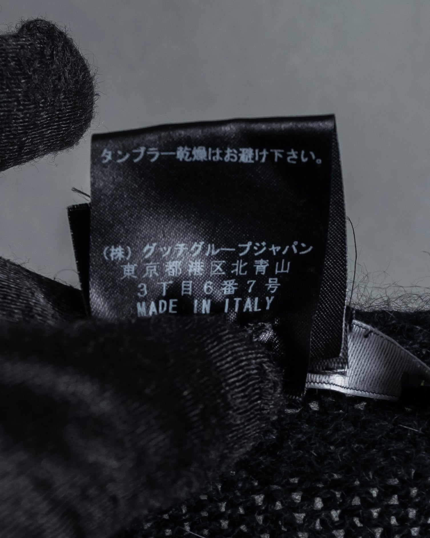 "GUCCI" Silky mix angora V-neck knit pullover