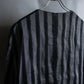 "Vintage thick-pitch stripe round neck jacket"