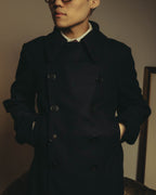 -SPECIAL- "DRIES VAN NOTEN" 10's Sculptural wide lapel double breasted wool coat