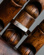 "MAISON MARGIELA" Numbered logo engraved hexagonal silver ring