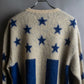 "LIBERAL ARTS" Star pattern oversized knit pullover