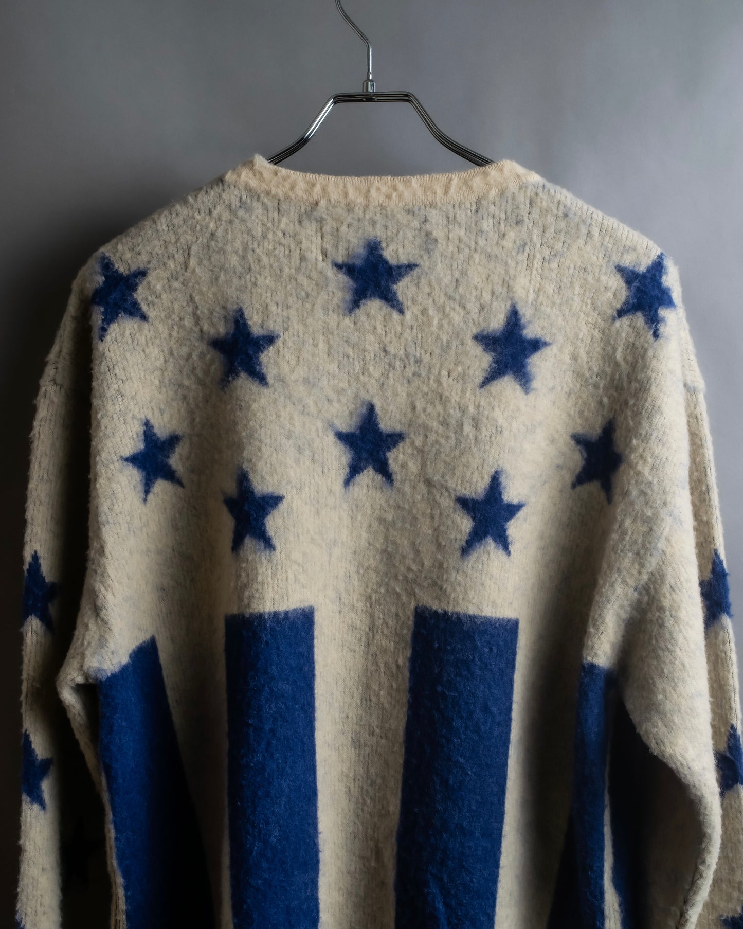 "LIBERAL ARTS" Star pattern oversized knit pullover