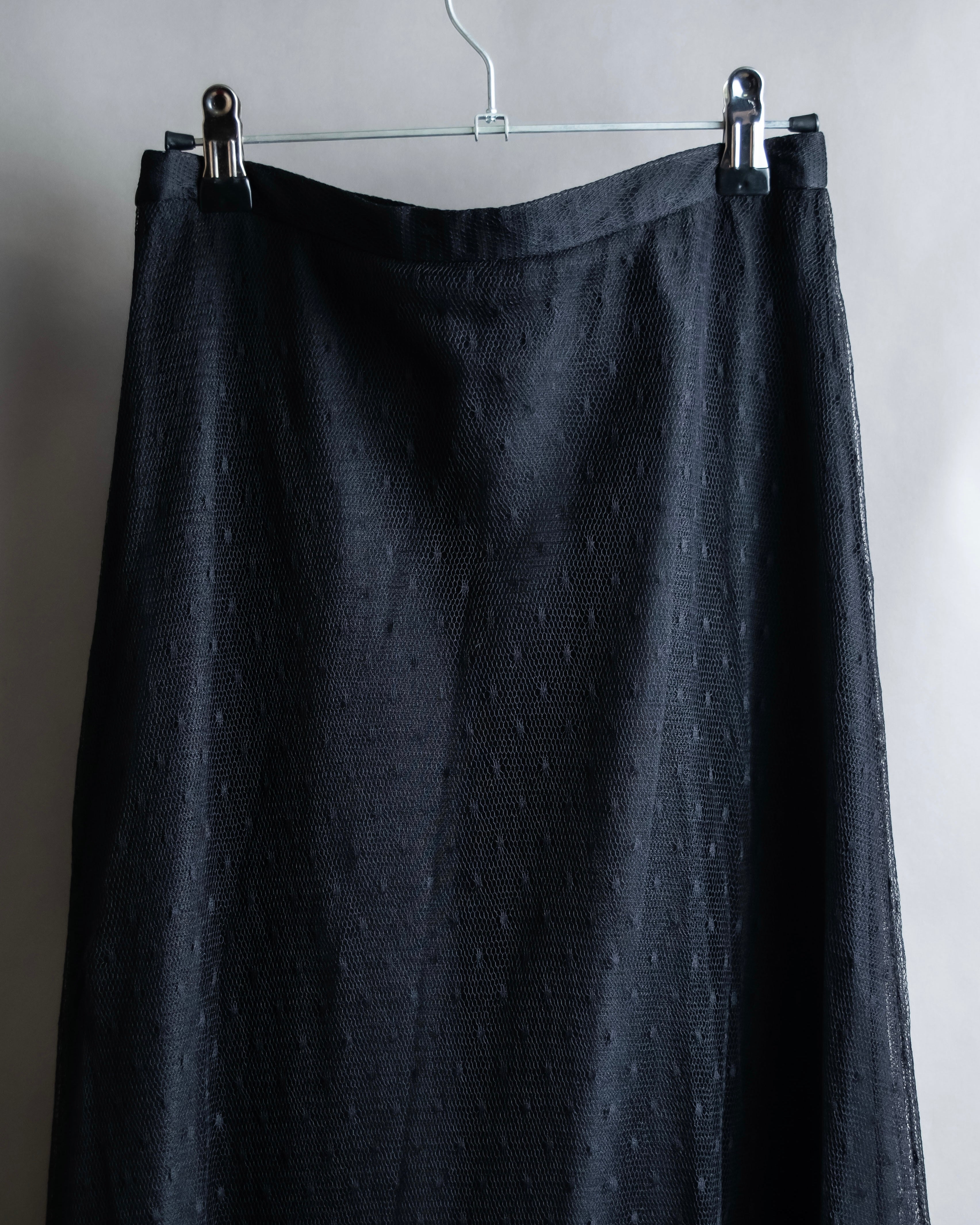 "RED VALENTINO" Polka dot pattern tulle flared skirt