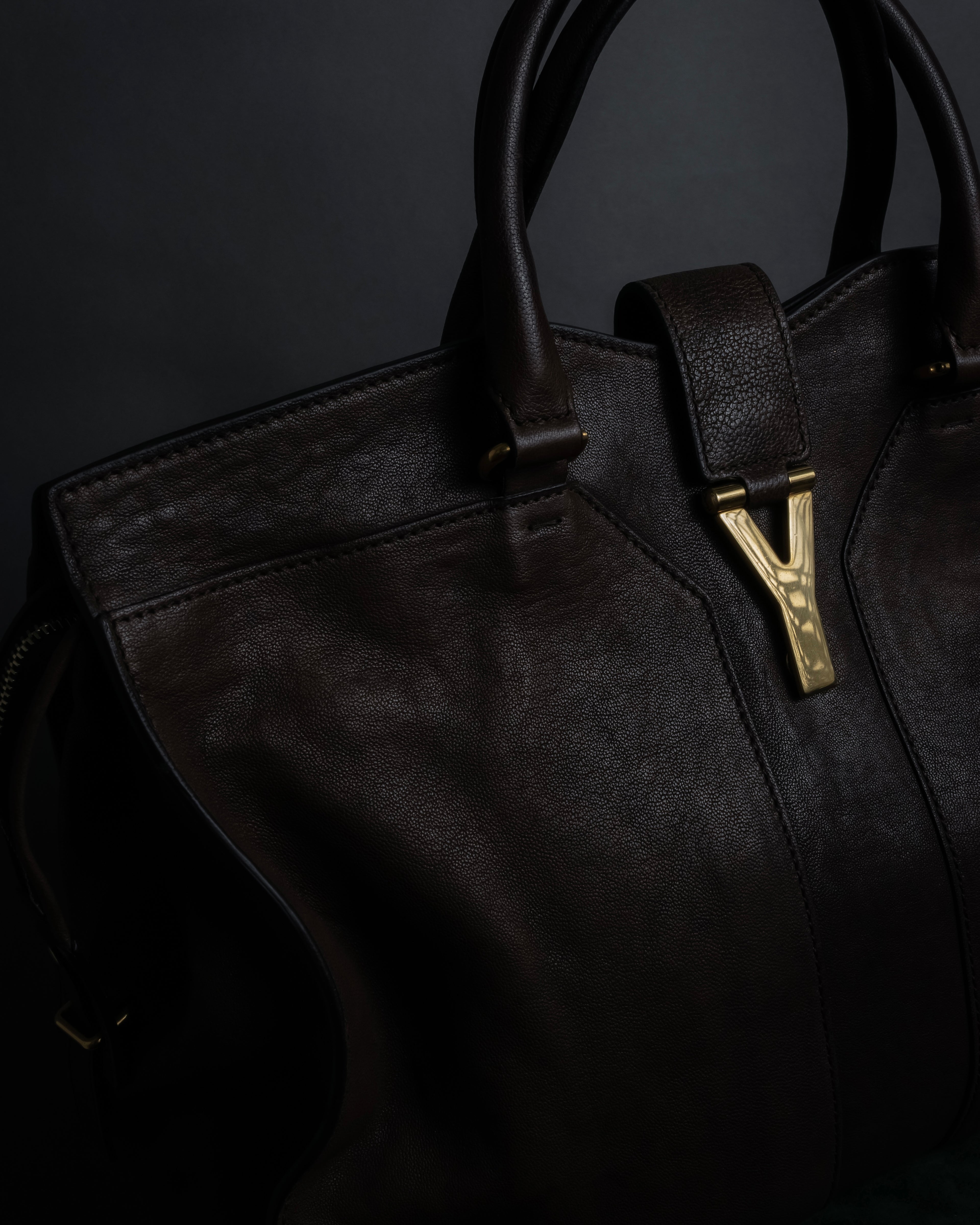 "YVES SAINT LAURENT" 11'year-12'year Chic Gabas leather bag