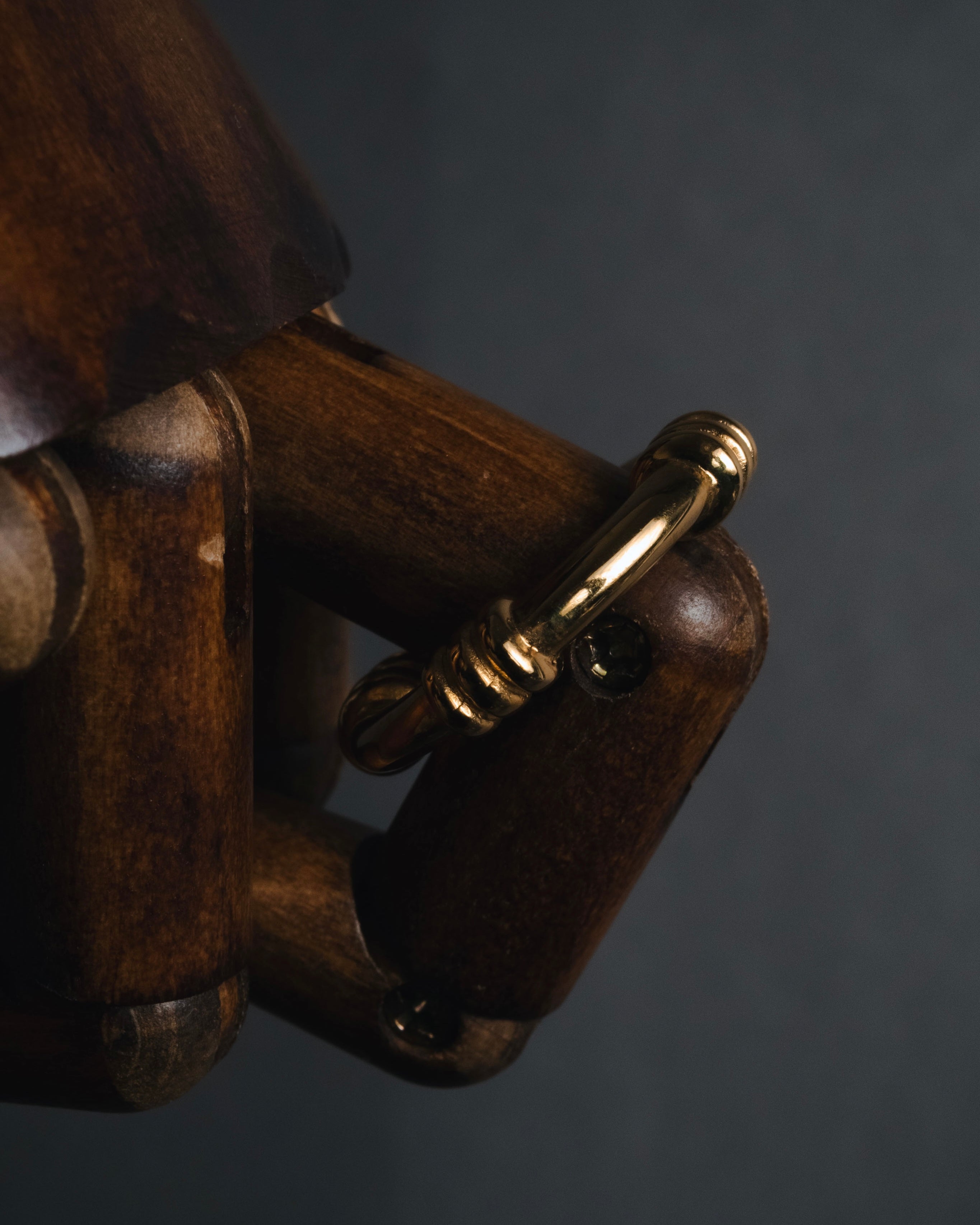 "HERMES" 80’s-90’s equestrian-threaded scarf ring