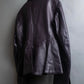 "GUCCI" Cutting design leather tailored jacket