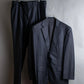 "BURBERRY" 2B tailored jacket & tapered silhouette slacks pinstripe pattern set up