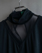 "JUNIOR GAULTIER" Sheer layered tie detail dress