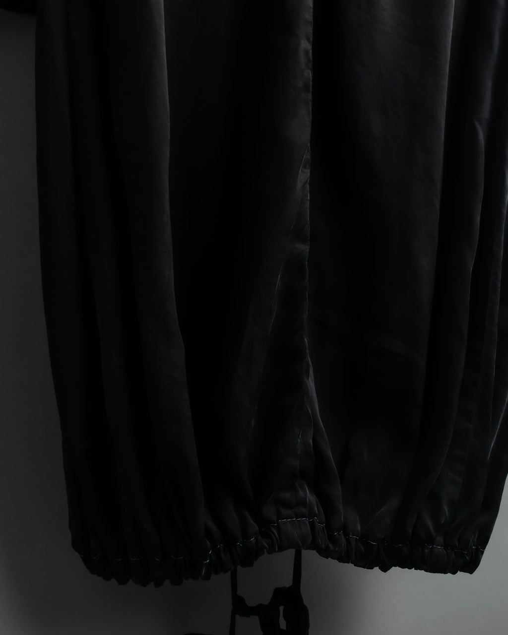 "CELINE" Gathered design hooded double zipper dress