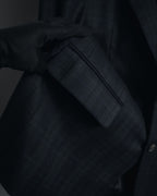 "Burberrys" 90’s dark check wool cashmere blend tailored jacket