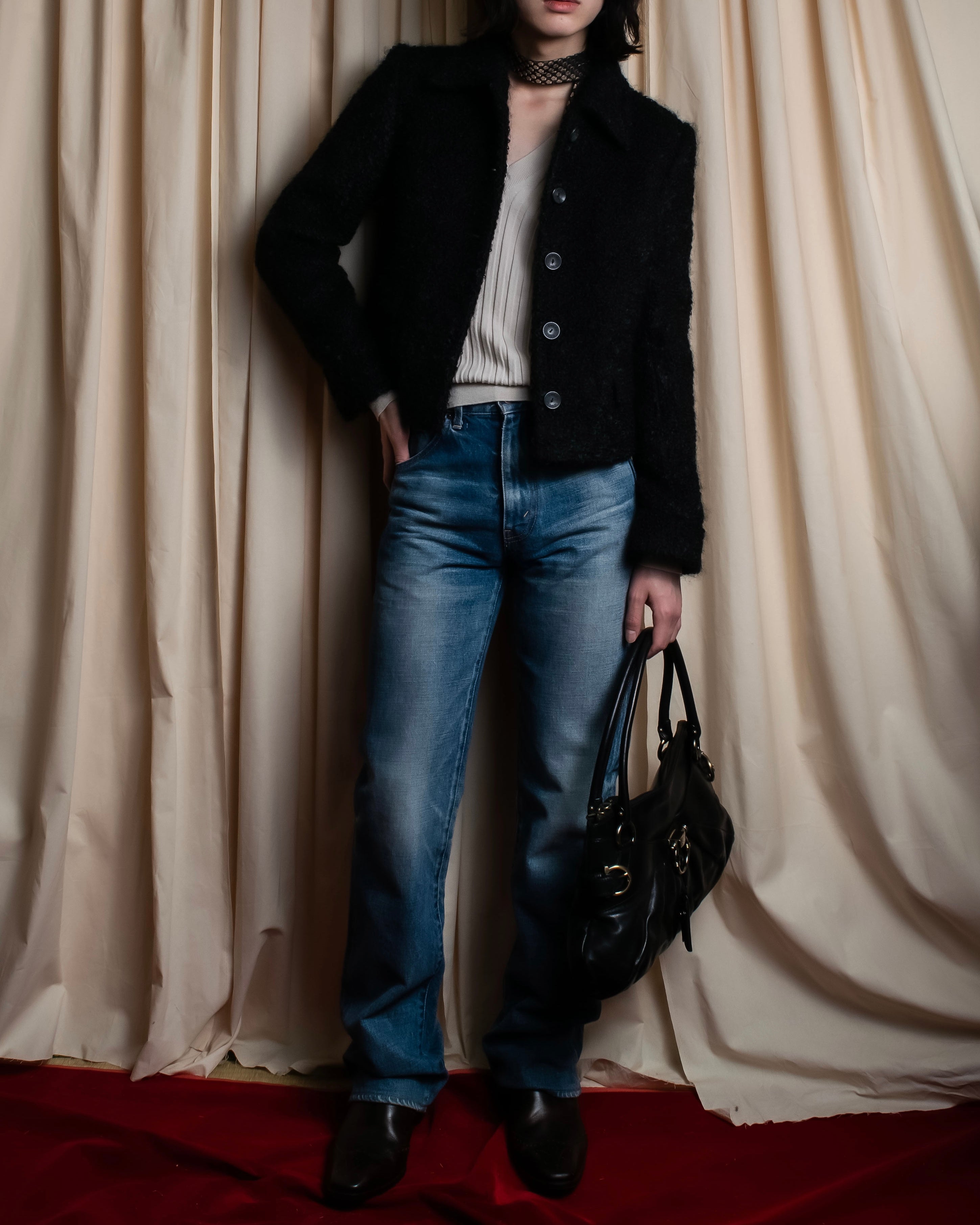 "CELINE" Stonewash design straight denim