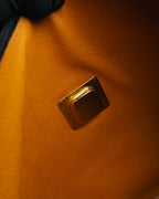 "Valextra" 80's-90's embossed leather document portfolio clutch