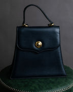 "Chloe" Trapezoid design embossed leather hand bag