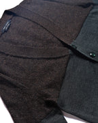MARK JACOBS/ Mohair Blend Block Bicolor Knit Cardigan Brown × Dark Green