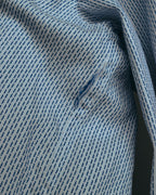 "CÉLINE" 10's Textured cotton collarless tunic shirt