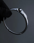 "Dolce & Gabbana" Curved rivet design silver metal bracelet