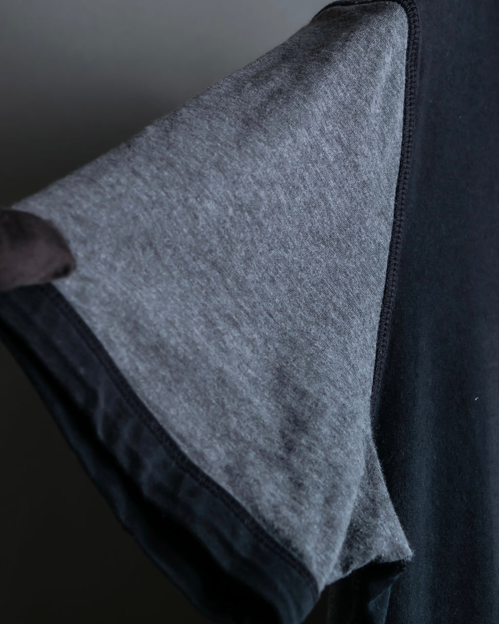 "DOLCE & GABBANA" Black and grey bicolor short sleeve T-shirt