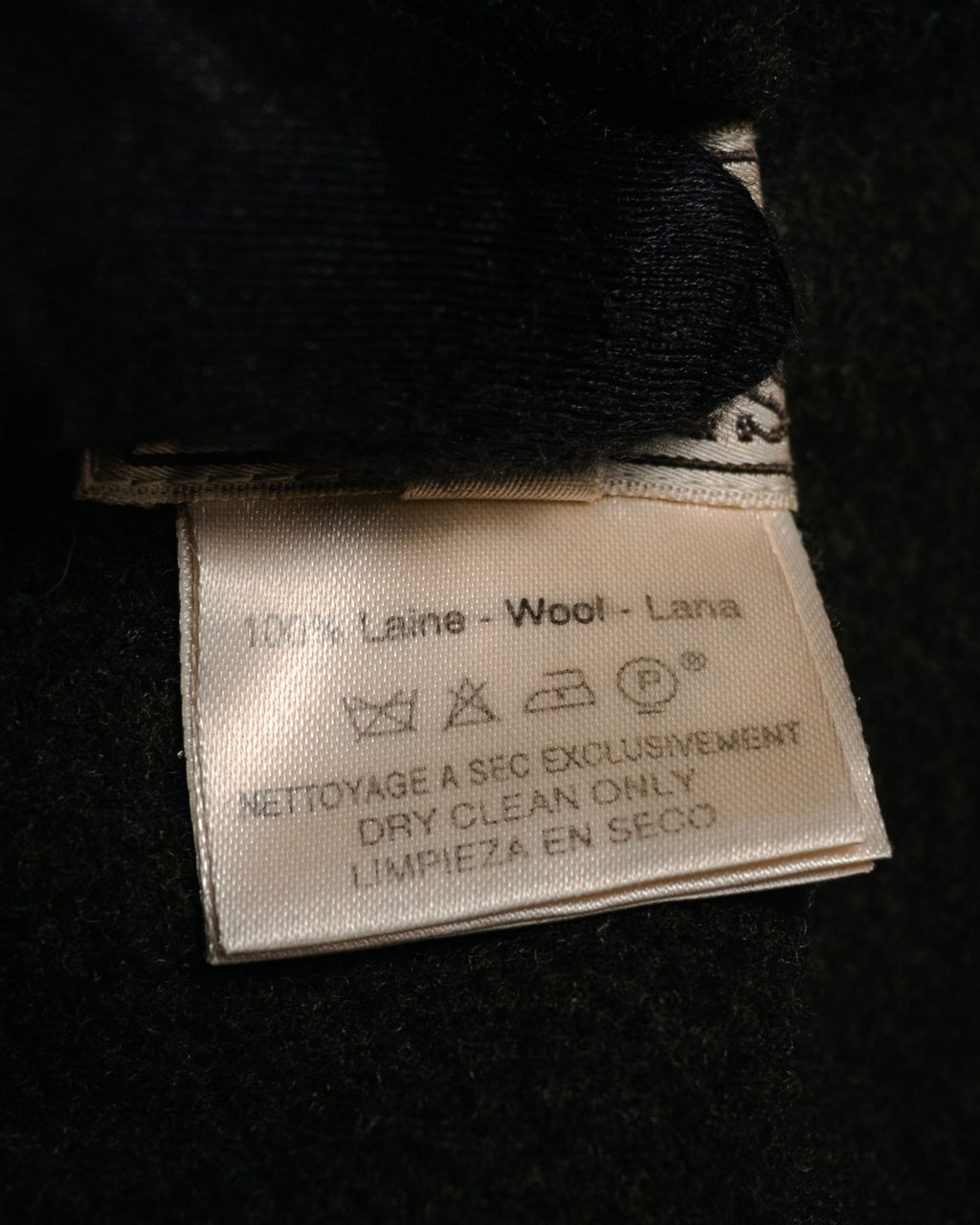 –SPECIAL– “HERMES” 90’s-00’s Concealed placket wool zip coat