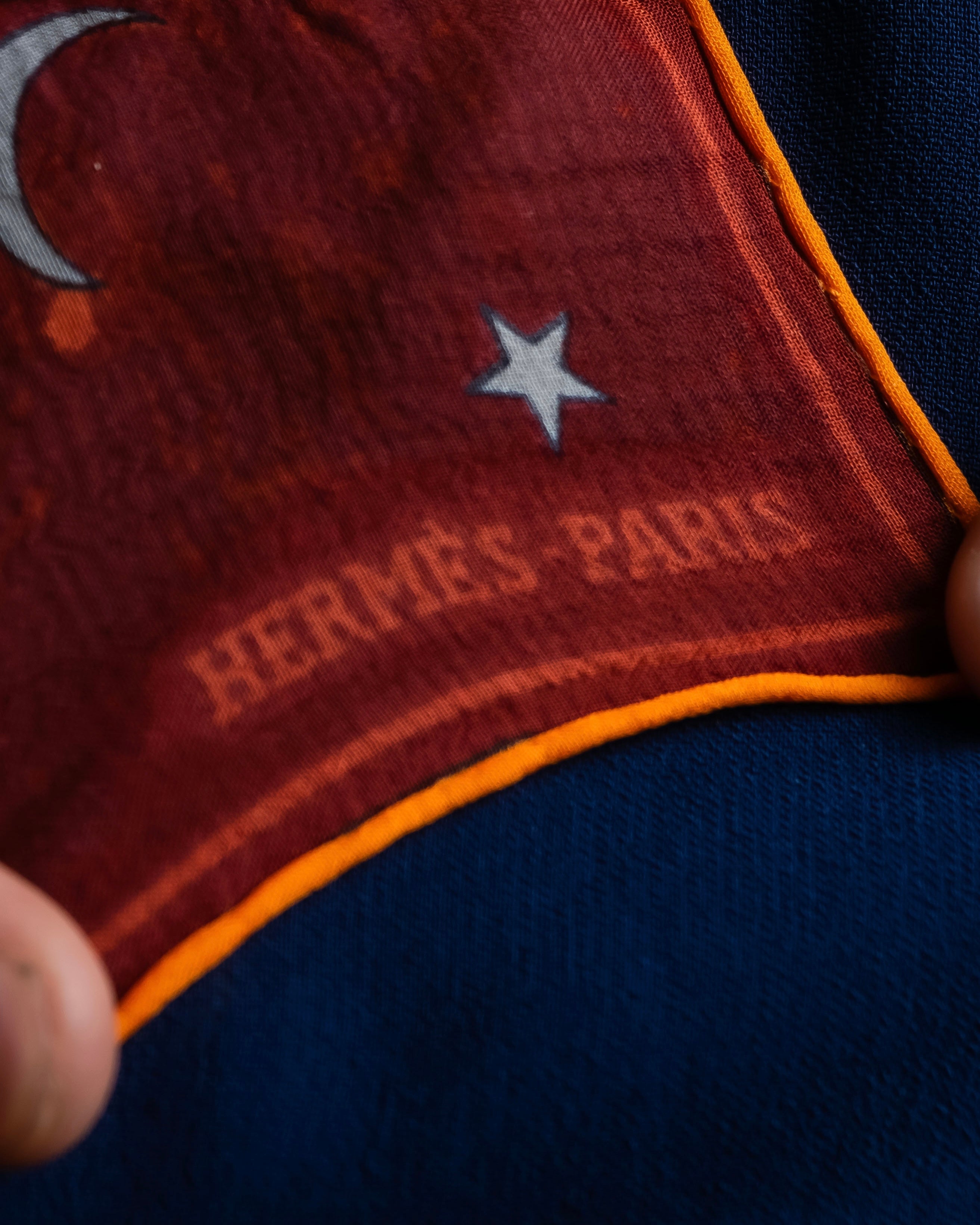 "HERMES" Celestial motif petit carre scarf