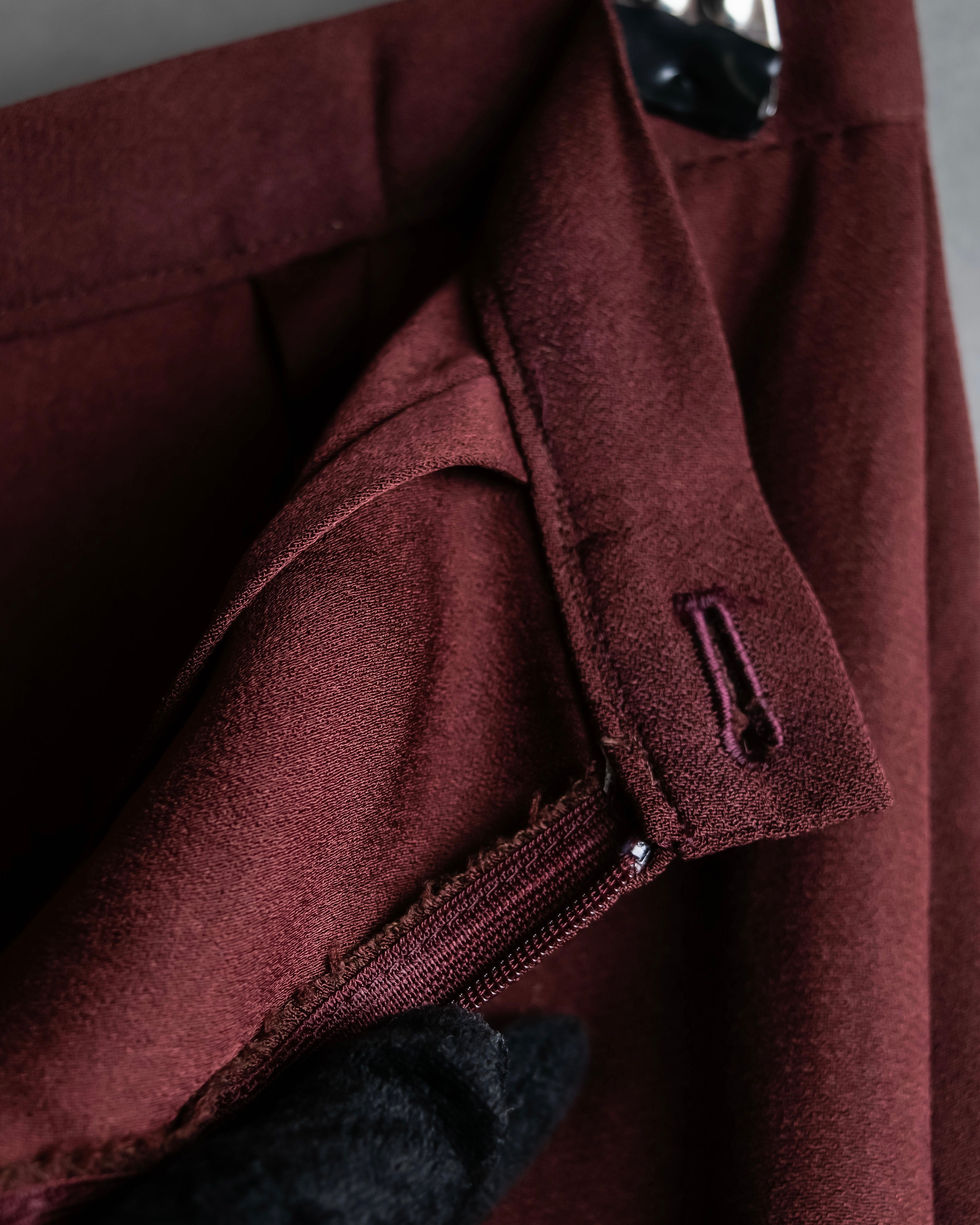 "JEAN PAUL GAULTIER" Beautiful drape burgundy wide slacks