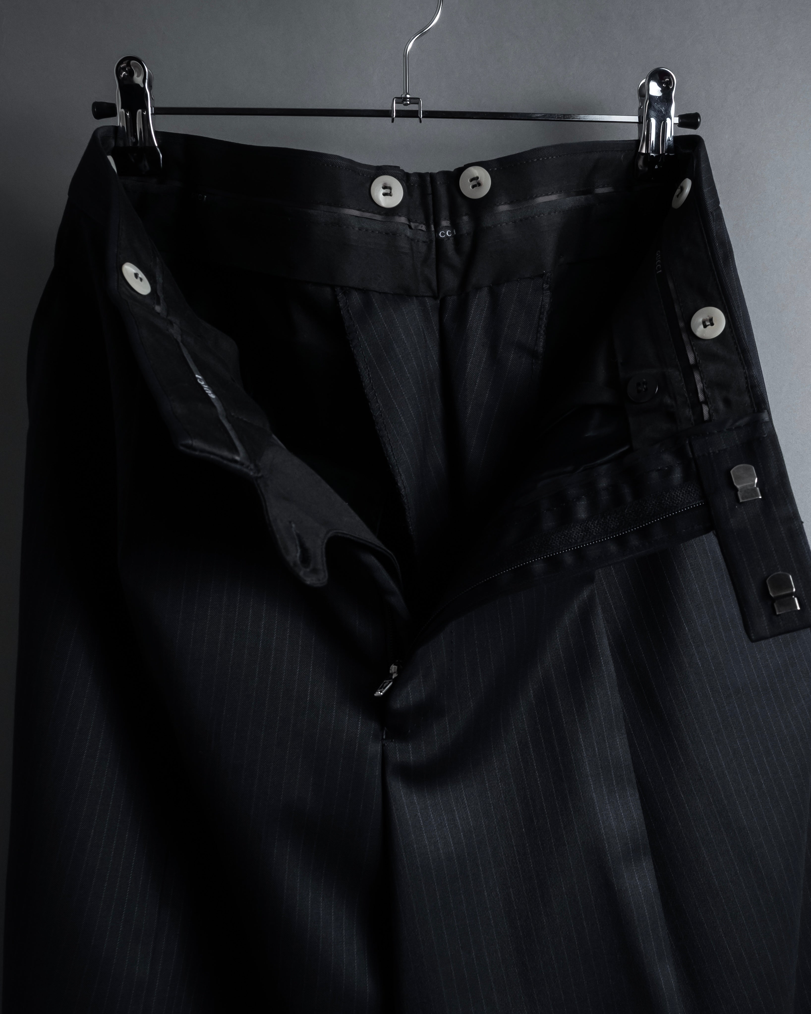 "GUCCI" 90's Elegant suiting pinstripe set up