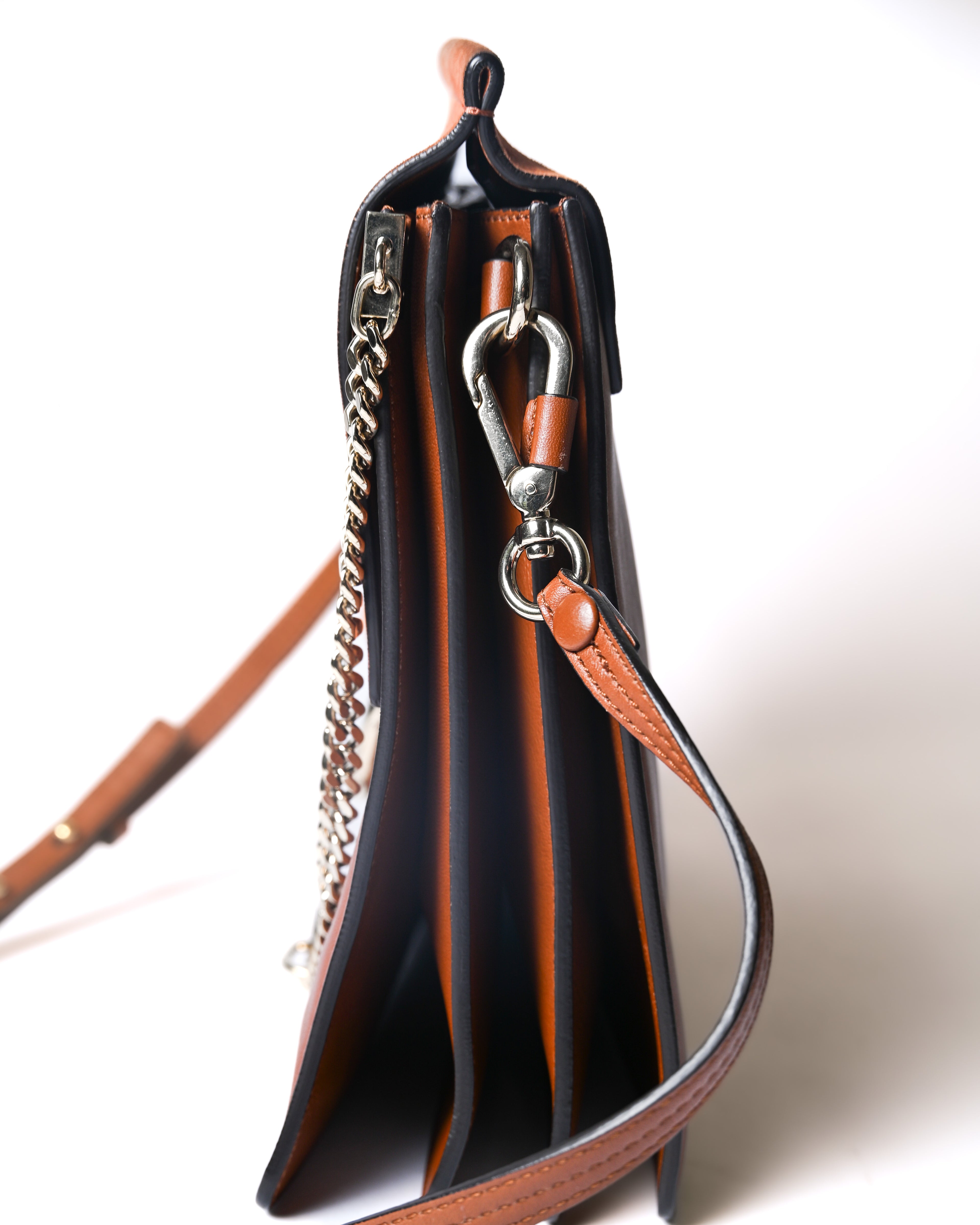 Chloe by Clare Waight Keller/ 2015 “Faye” Beautiful Suede Calf Skin Shoulder Bag Brown