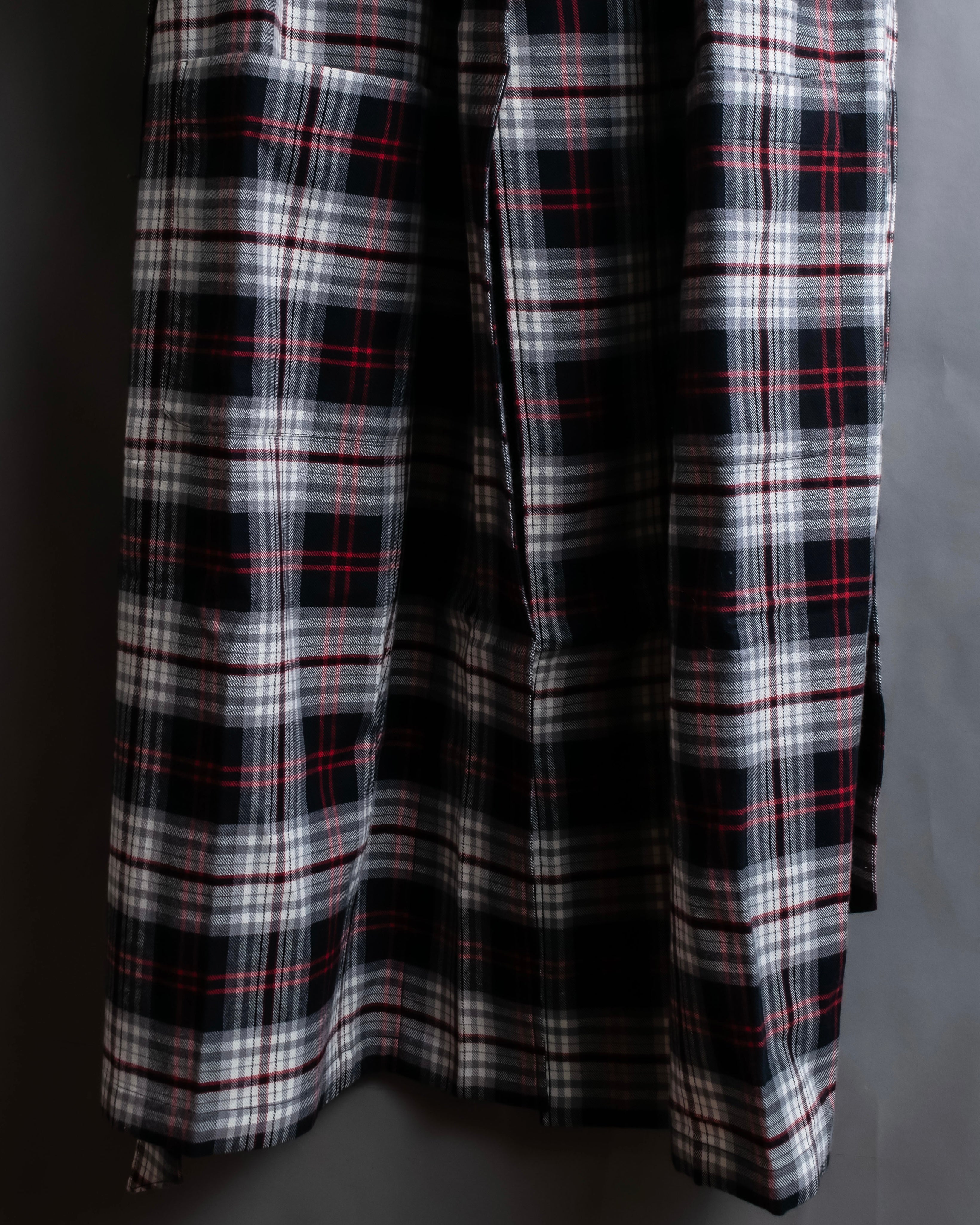 "POLO Ralph Lauren" Check pattern oversized belted gown coat