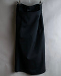 "Y's" Metal fitting belt design cutting maxi skirt