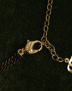 "Christian Dior" 80's-90's Rhinestone logo necklace