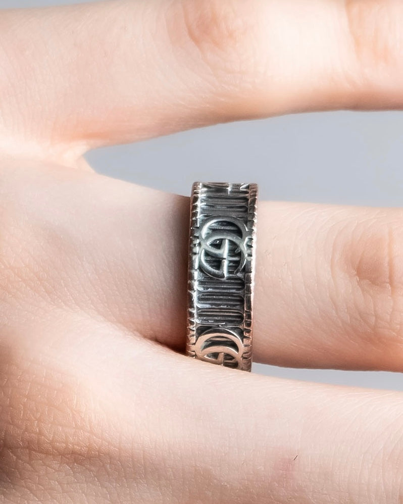 "GUCCI" GG marmont silver 925 ring