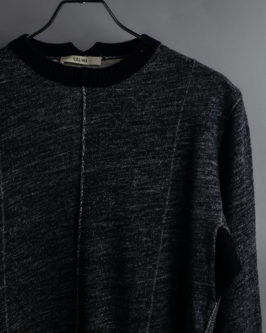 "CELINE" Inside-out stitching design knit pullover