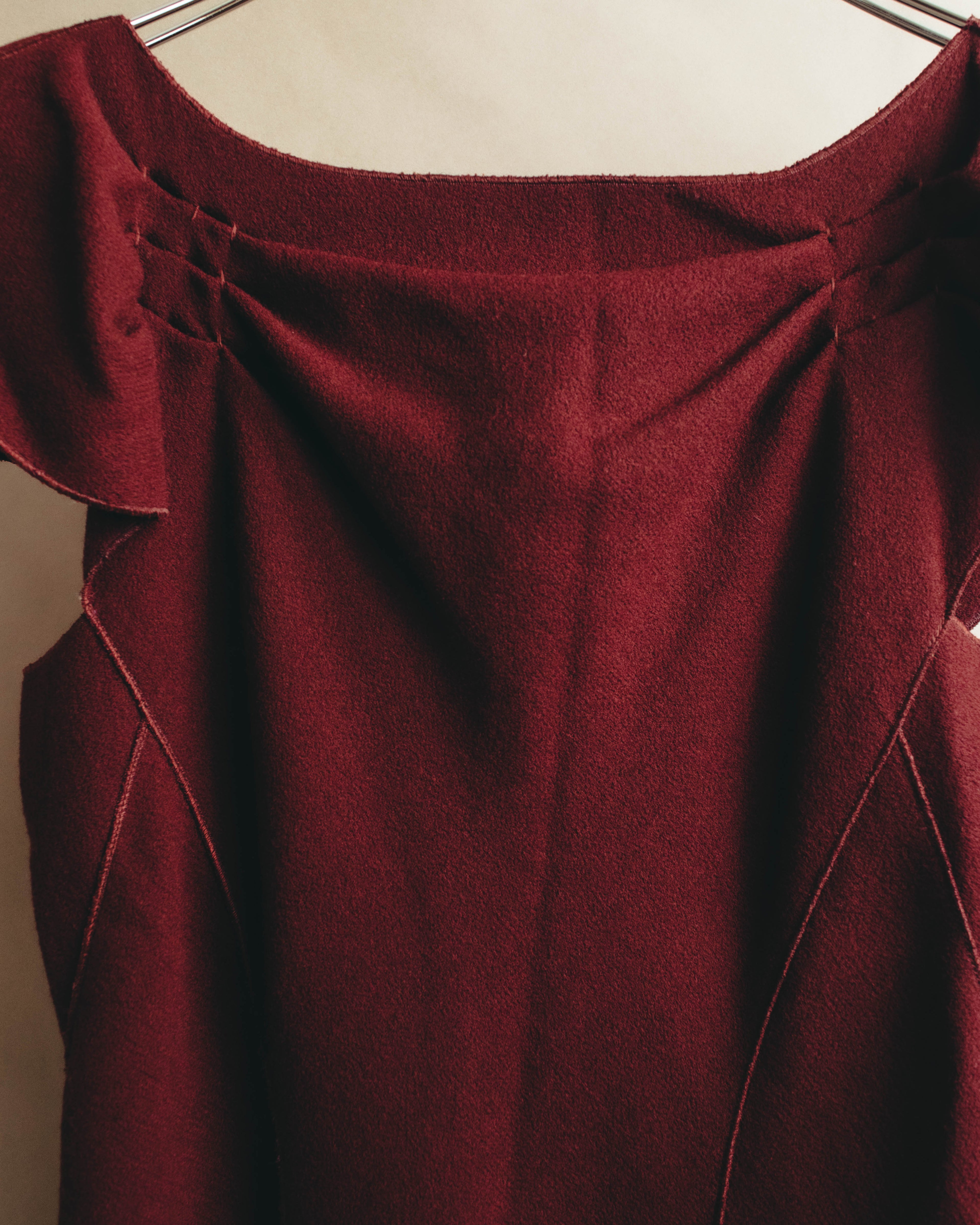 “BOTTEGA VENETA” 10’s Sculptural flutter sleeve wool dress