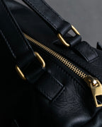 "CELINE" Various studs horizontal leather 2way bag