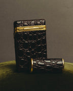 "Christian Dior" 70's-80's Croc embossed cigarette case set