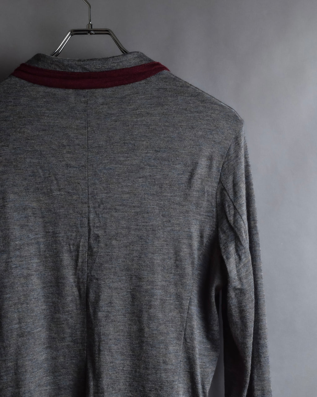 "Vivienne Westwood MAN" Bordeaux piping design draped tailored jacket