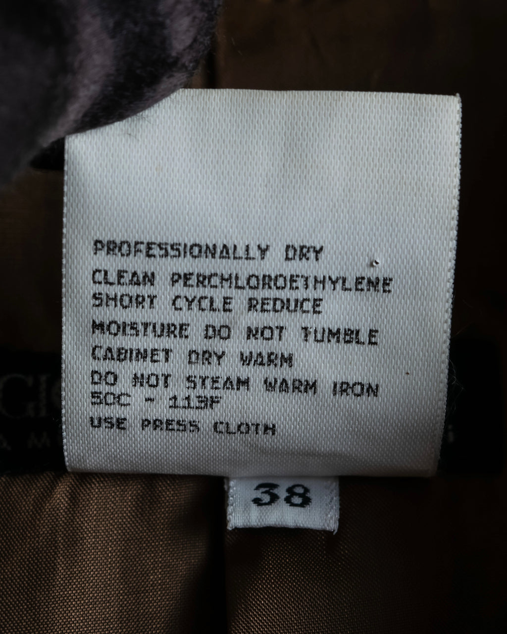 "GIORGIO ARMANI" Diamond pattern peak lapel double breasted tailored jacket