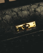 -SPECIAL- "Balenciaga" 90's-00's Ostrich leather structured top handle bag