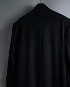 "BARBERINI" Minimalist detail 100% cashmere stand collar coat