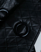"Pierre Cardin" Belt buckle design quilted leather gloves