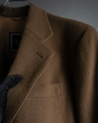 "CHRISTIAN DIOR MONSIEUR" 80's-90's Classic tailored wool melton chester coat
