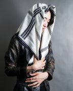 "FENDI" Horse motif FF logo Selleria large scarf